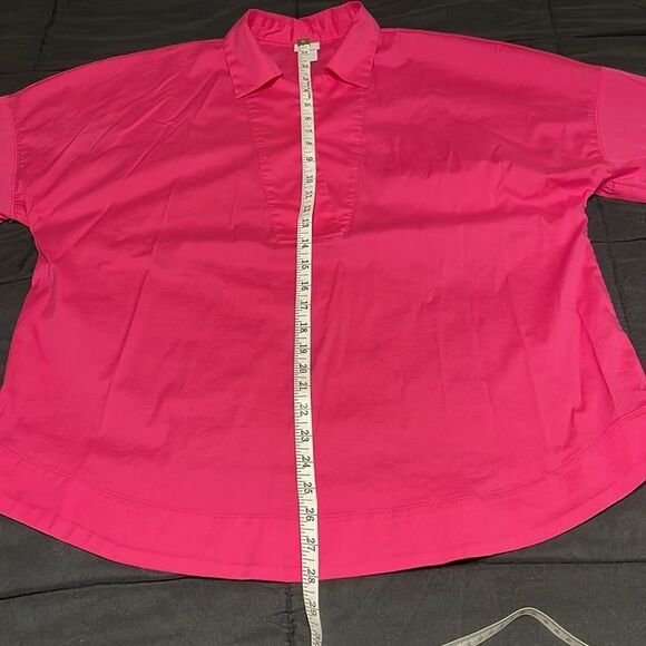 Chico’s Size 2 Pink Collar Pullover. 3/4 sleeves. - Picture 5 of 6